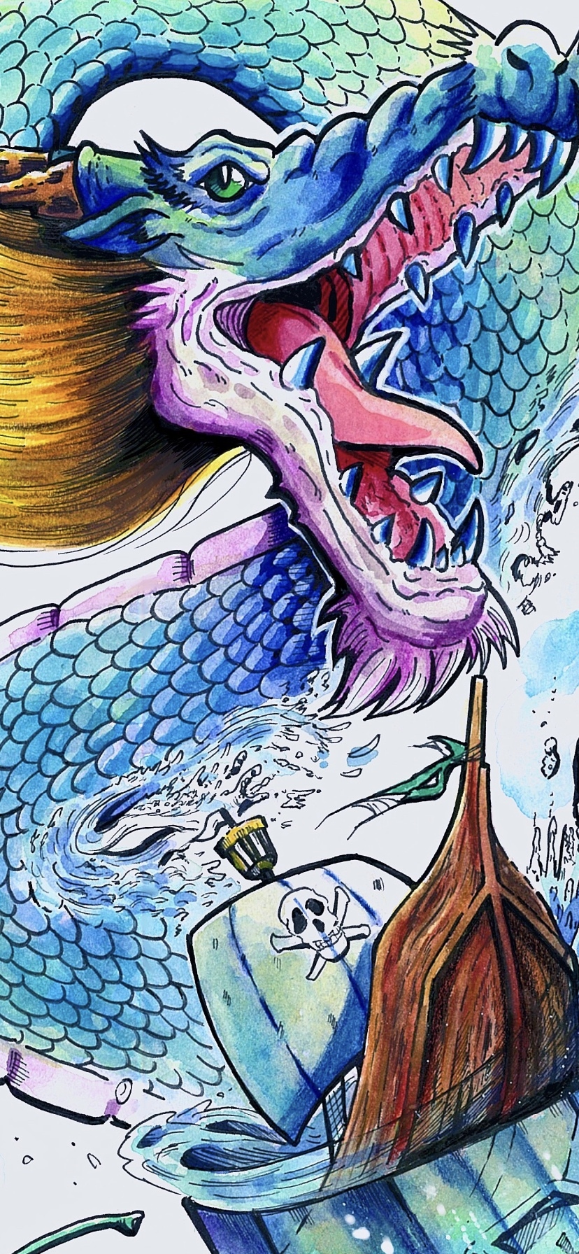 かっこいい動物のイラスト ドラゴン 【ソーダの神】 - Miyuki Animal