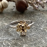 金木犀のbrass＋silver ring（10号）