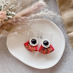 ◆再販◆受注製作◆REDインド刺繍ピアス/イヤリング