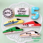 新幹線（2枚セット）アイシングクッキー