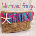 再販★麻クラッチ mermaid  fringe