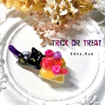 マグネット🎃👻ハロウィンクレープ 🐈‍⬛ 送料無料 レジン ジャンピング猫 フェイクスイーツ