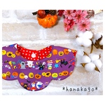 【数量限定】 ハロウィン　スタイ　カボチャとおばけ×赤色ドット