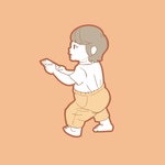 SNSアイコンにも♡シンプルな線のお子様のイラスト　アイコン