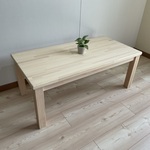【サイズオーダー可】木のぬくもり感じるロ―テーブル・ﾎﾜｲﾄ