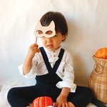 【木製　ハロウィン　キャットマスク　フロップス】 木製バナー　飾り付け　Halloween　仮装　木製ガーランド　ハロウィン飾り　ハロウィンアイテム　黒猫　cat mask  ハロウィンパーティー