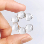 イヤーカフ 【amatubu】クリア　キラキラ　シンプル　軽い　ツートンカラー　透明　雨　あめ　雨粒　つぶ　粒々　控えめ　スタイリッシュ　痛くならない