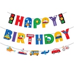 働く車ガーランドお誕生日お祝い