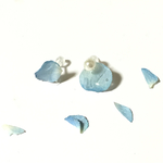 紫陽花のかけらシリーズ、アシンメトリーピアス(その2)
