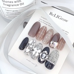 2種の beige Bijoux⸜❤︎⸝‍韓国風 キラキラ お嬢様風 ネイルチップ 