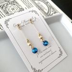 星とバミューダブルーのイヤリング