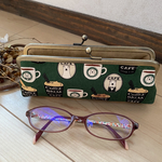 work様専用　しろくまカフェ　×モカメガネがま口ポーチ  メガネケース