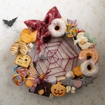 Cさまオーダー品　ちょっぴりlovely（笑）な蜘蛛の巣ハロウィンリース