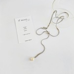 pearl adjustment necklace ☽  ⌘ ネックレス ロングネックレス チョーカーネックレス パール 淡水パール シンプル