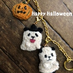 ハロウィン　バッグチャーム　パンダ　おばけ　キーホルダー