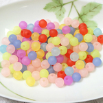  艶消しアクリルビーズ  　３０g　１２０個前後　カラフルミックス　８mm   C-2-2　