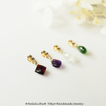 「RALULU.SHU」　14KGF バックキャッチピアス　4タイプ　1ペア