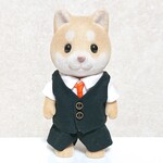 ベストセット(黒×オレンジ①) ドール服(1/12サイズ)