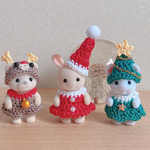 クリスマスセット　シルバニアファミリー　ハンドメイド服