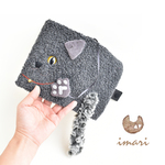 tomoko-0219さま専用ページ☆イエローアイのぐれーさん☆モケモケ猫さんブックカバー（手帳カバー）new version