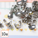 (ss-00412)サージカルステンレス 316L 】幾何学 デザイン 通し穴 だ円 ピアス シルバー 10mm 10個(5ペア) キャッチ付き ステンレス アクセサリー パーツ 金属アレルギー対策