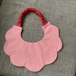 大型犬葉もくもくスタイ♡シンプルな赤ボーダー