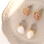 ◆くすみマーブルいちご🍓⁺ ˖˚【ピアス/イヤリング】◆