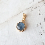 Gold Vermeil カイヤナイト クラウンベゼル ネックレスチャーム(6mm)