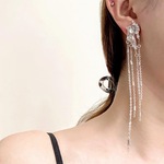 long pierce 01 ☽  ⌘ ピアス シルバー いびつ  ロングピアス 揺れる 個性的