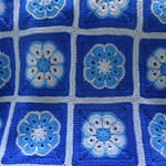 アフリカンフラワーモチーフつなぎのブランケット　　　　　6