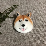 芝犬ブローチ