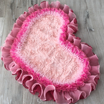 sweets heart💕2wayカフェマット✨犬用　ハート形（66×52ｾﾝﾁ程縦横最大幅）