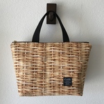 [102]  フェイクバスケット　洗える　保冷ランチバッグ　Lサイズ　　