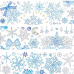 雪の結晶　雪の花のPETマスキングテープ　A