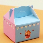 3枚  約27mm  ミニチュア ケーキ　箱②　ケーキBOX　 紙  ドールハウス 　