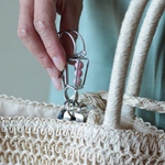 天然石 ロードナイトシリカのカラビナのキーリング 女性への誕生日やクリスマスプレゼントに・無料ギフトラッピング