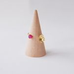 【専用】koishi open ring (ルビー×ダイヤモンドクォーツ)／鉱物 原石アクセサリー