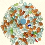 天然のシーグラス 71 MIX色 極小サイズ 50ｇ レア色入り