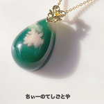 🆕初のグリーン桜瑪瑙ペンダントトップ☆*:.｡. o