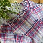 natural*(M)綿麻チェックチュニック*コンビ