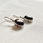 黒蝶貝 アンティーク デザイン Silver 925 フックピアス ※ABERTINO※