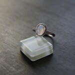 エチオピアンオパール　ベゼルカップCZバーリング　SILVER925