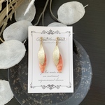 オレンジリーフイヤリング