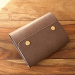 【M様オーダー品】レザー　システム手帳　ミニ6　Brown【Flap】