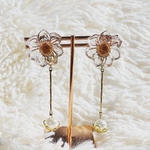 うるうる お花の ピアス schöne Blumen ｼｭｰﾝ ﾌﾞﾙｰﾒ