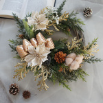 ☆早割価格☆Christmas wreath＊white＊【クリスマスリース・リース・ドアリース・プレゼント】