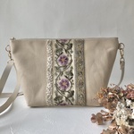 インド刺繍リボンのショルダーバッグ　【アイボリー】