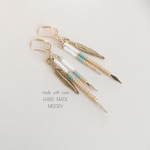 春色爽やかネイティブフェザーピアス