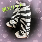 ★ ゼブラ柄の裾スリットパンツ　アウトフィット