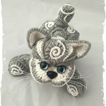 ★送料無料★あみぐるみアイリッシュレースの子猫